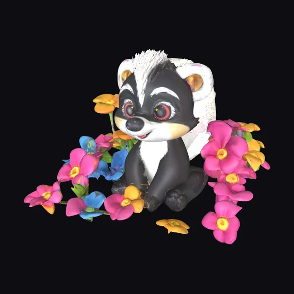 Cute Skunk Toy Figurine