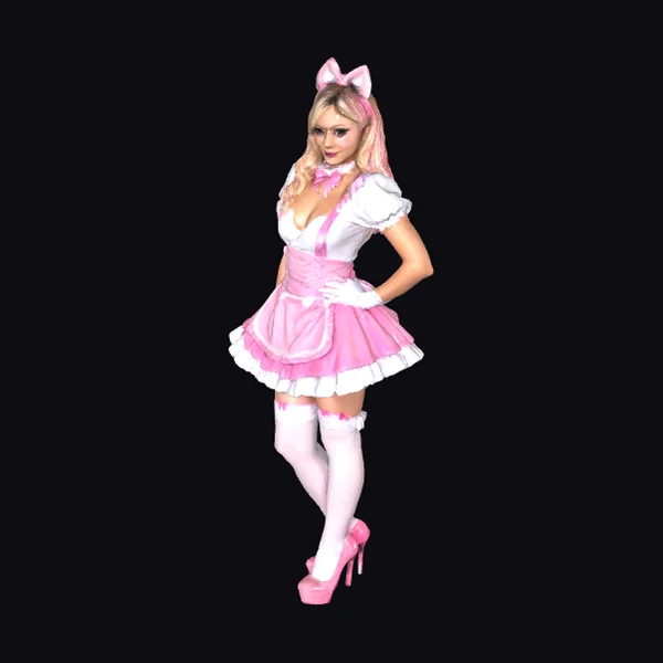 Pink Bunny Maid Outfit