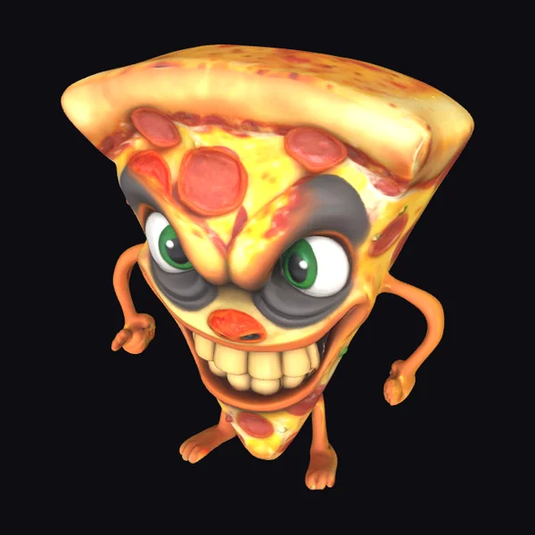 Angry Pizza Slice Character