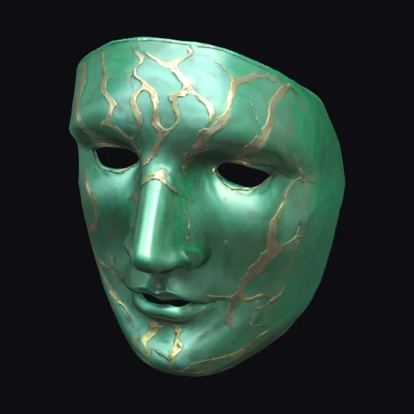 Cracked Emerald Face Mask