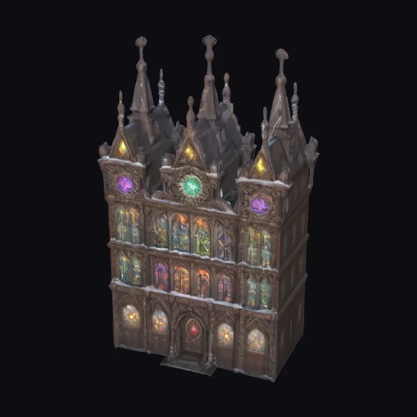 Ornate Gothic Church Facade