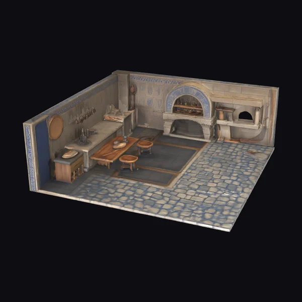 Ancient Kitchen Interior