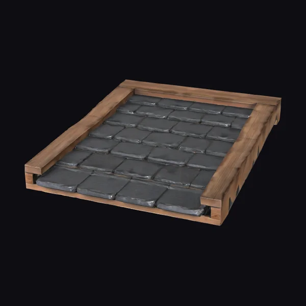 Wooden Slate Tile Section