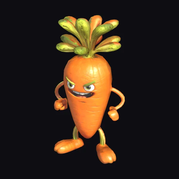 Angry Cartoon Carrot