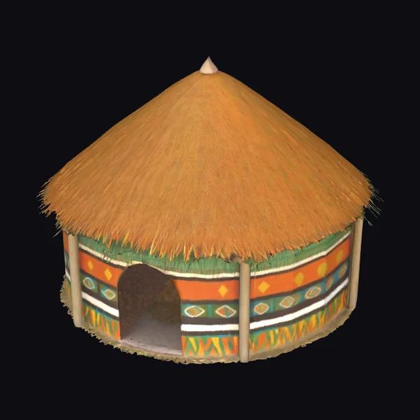 African Tribal Round Hut