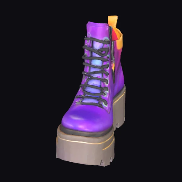 Gradient Purple Platform Boot