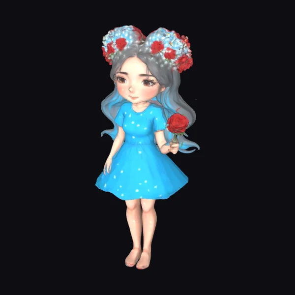 Woman with Flower Crown