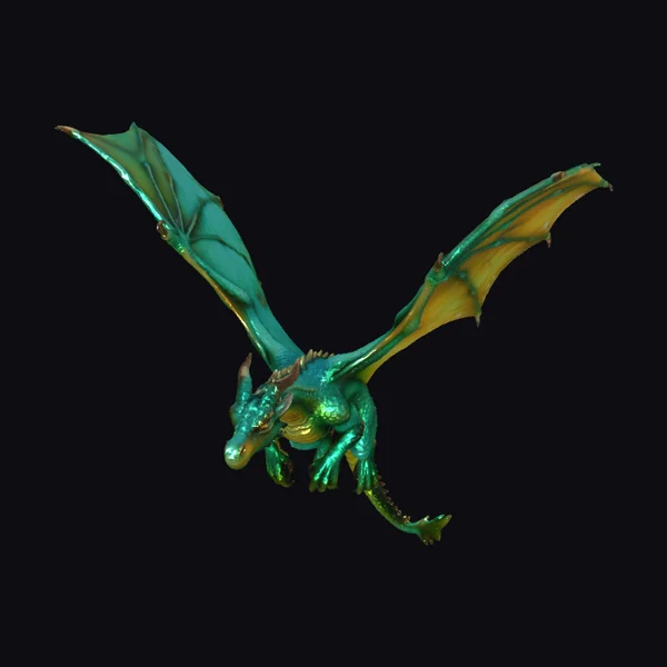 Emerald Dragon in Flight