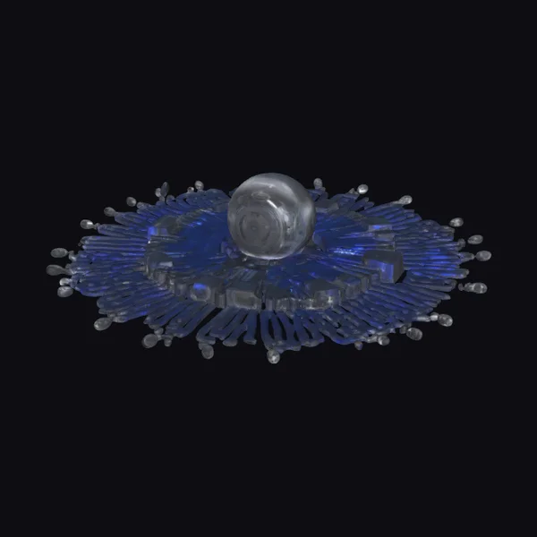 Blue Crystal Brooch