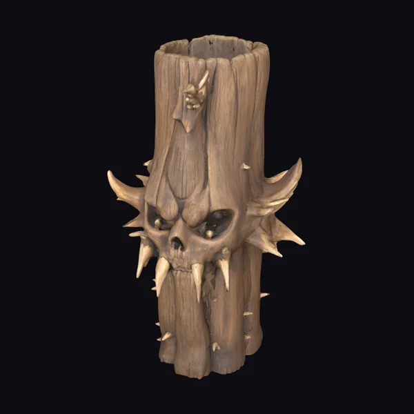 Wooden Totem Skull