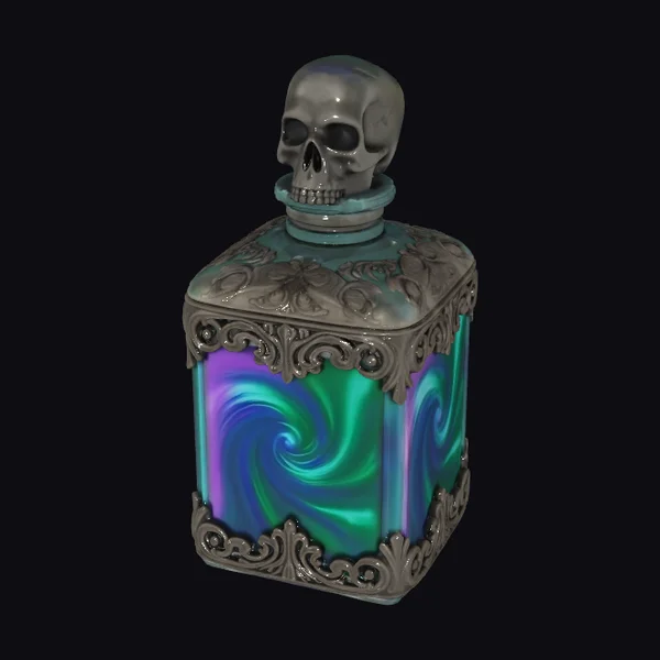 Alchemist's Skull Potion Bottle