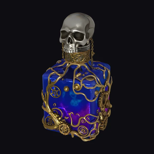 Alchemist's Skull Potion Bottle
