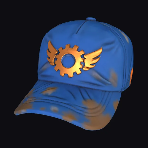 Distressed Blue Baseball Cap