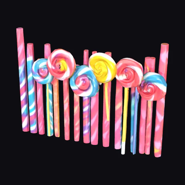 Colorful Lollipop Fence