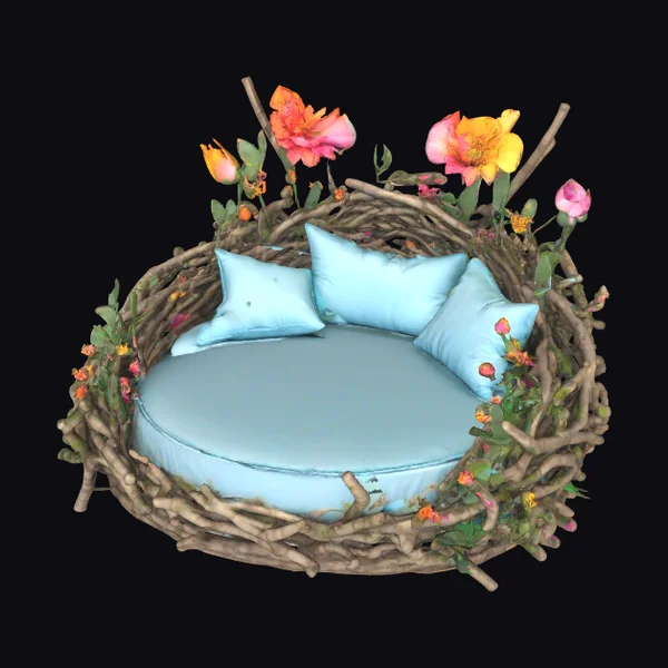 Woven Twig Outdoor Bed