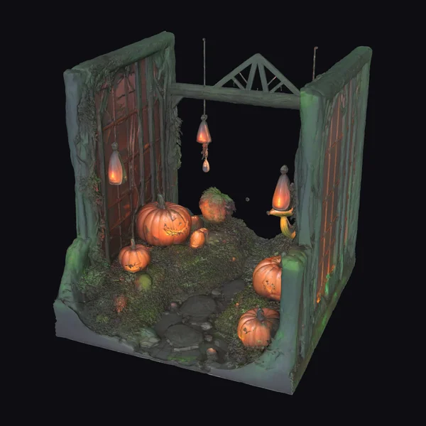 Ancient Witch's Greenhouse Interior