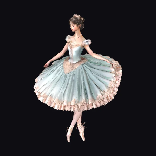 Elegant Ballerina in Blue