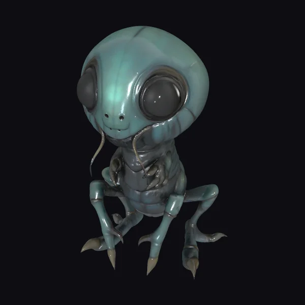 Alien Creature with Bulbous Eyes