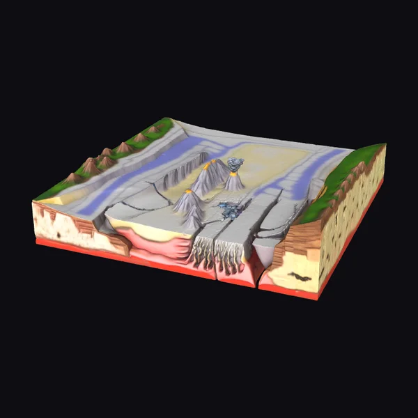 Volcanic Eruption Diagram
