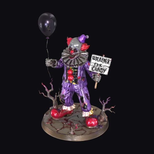 Zombie Clown with Balloon