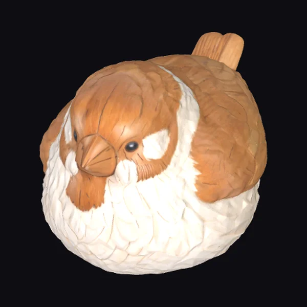 Wooden Bird Figurine