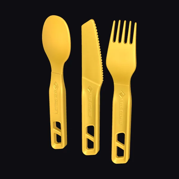 Yellow Plastic Utensils Set