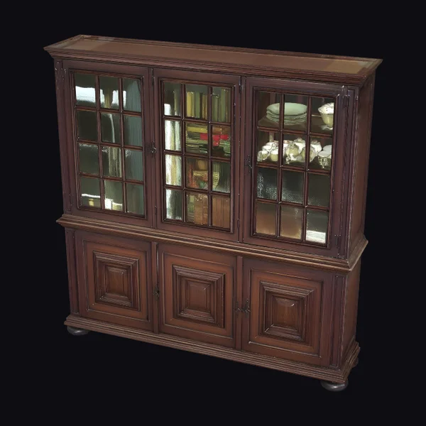 Dark Wood China Cabinet