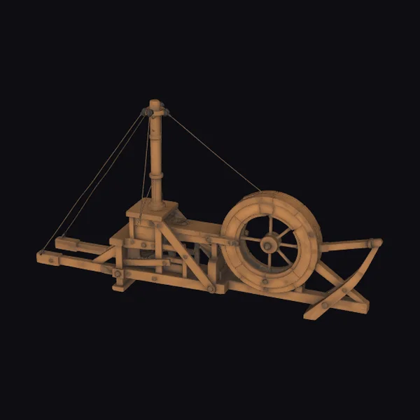 Medieval Wooden Catapult