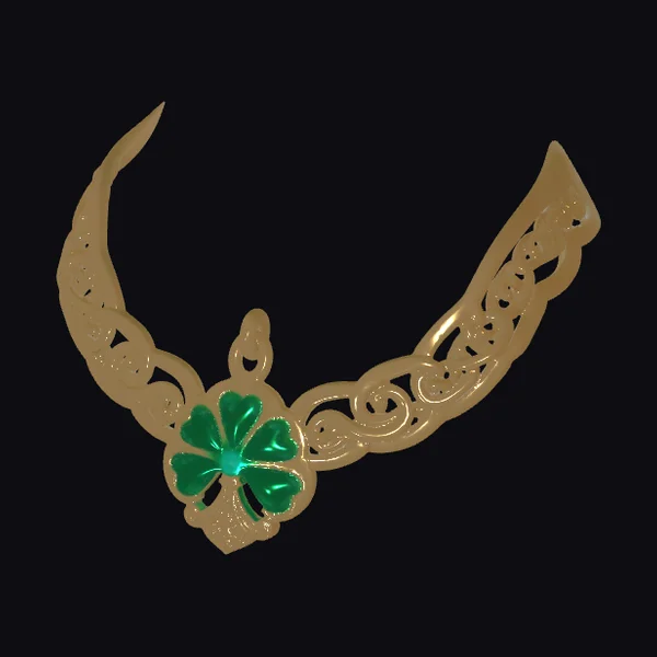 Celtic Emerald Collar Necklace