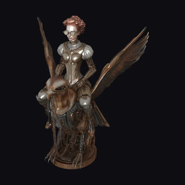Steampunk Falcon Rider