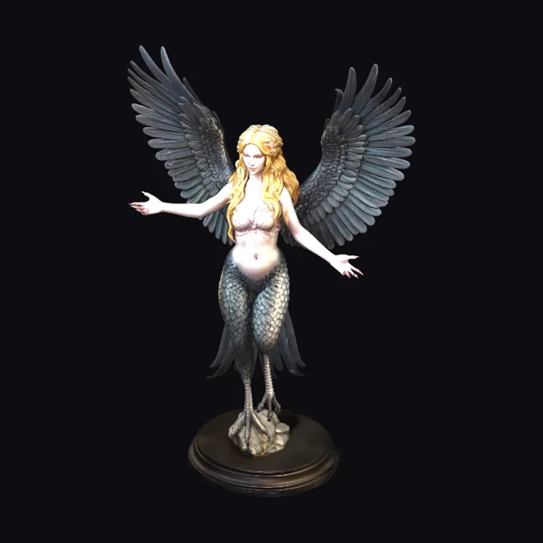 Winged Mermaid Statue