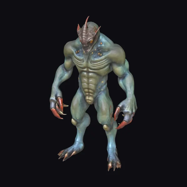 Alien Creature with Claw Hands