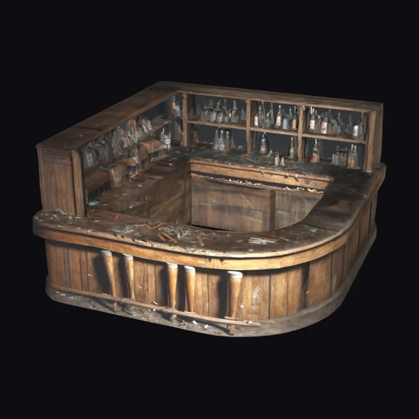 Dirty Wooden Bar Interior
