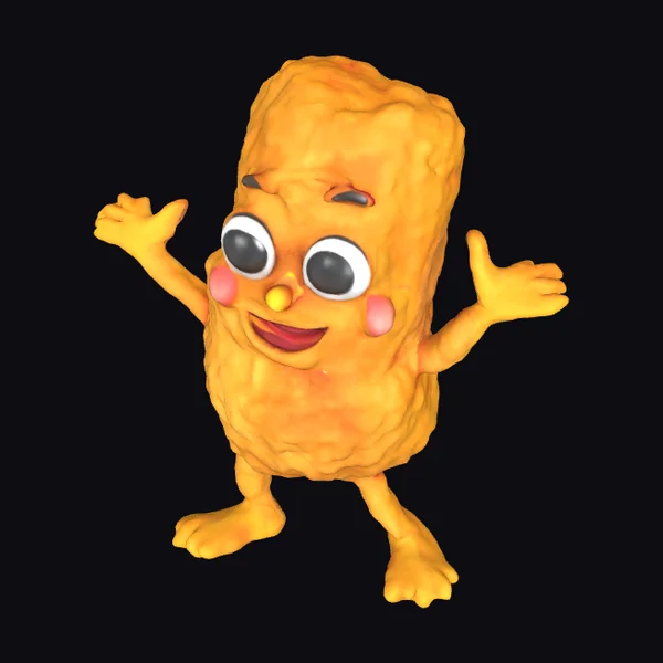 Cartoon Chicken Nugget Character