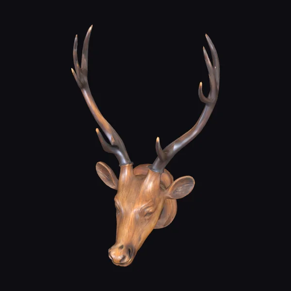 Wooden Deer Head