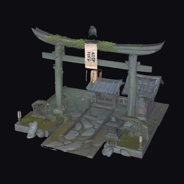 Abandoned Japanese Shrine Gate