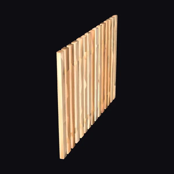 Wooden Slatted Garden Fence