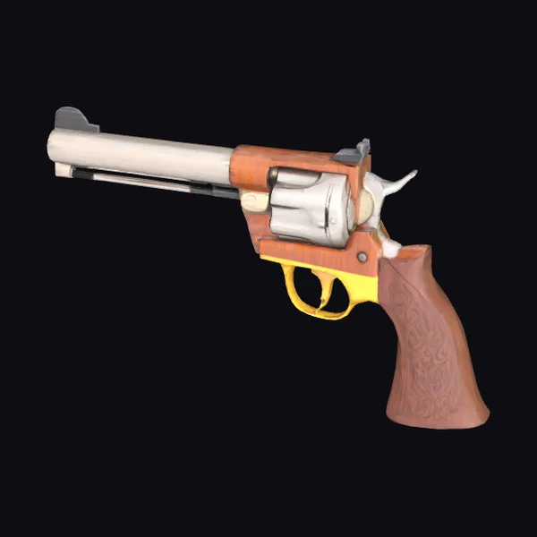 Wooden Semi Metal Revolver