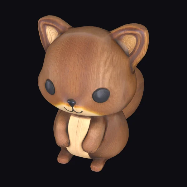 Wooden Squirrel Toy