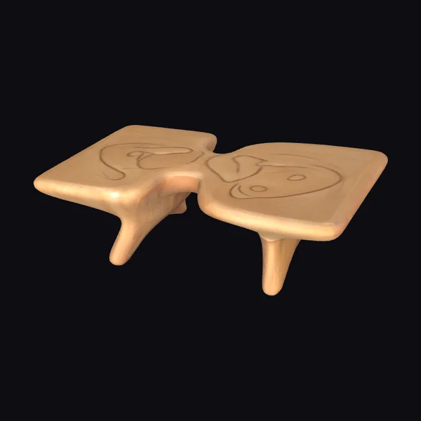 Wooden Voronoi Coffee Table