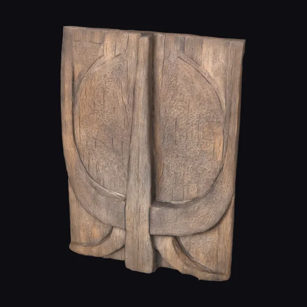 Wooden Carved Shield