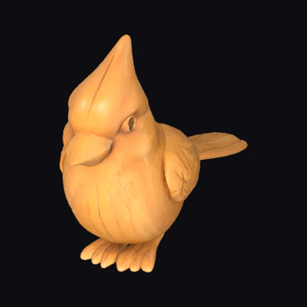 Wooden Bird Figurine