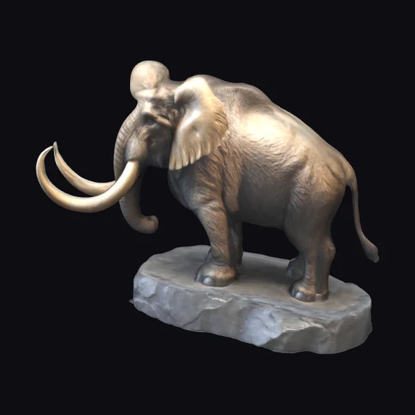 Wooden Mammoth Statue
