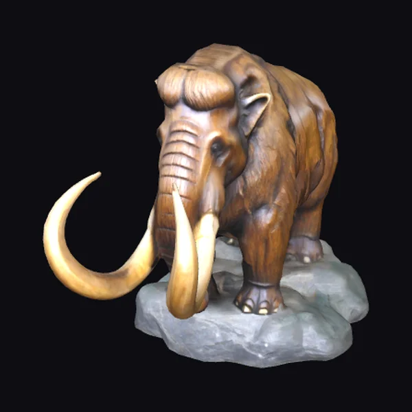 Wooden Mammoth Statue