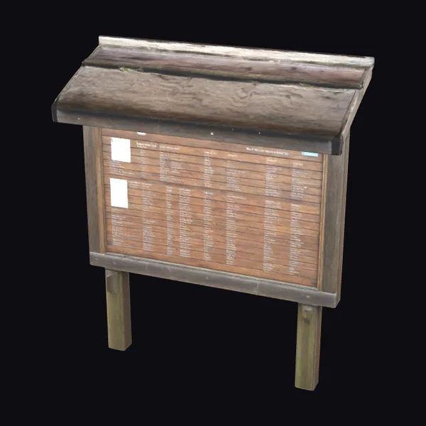 Wooden Trail Info Board