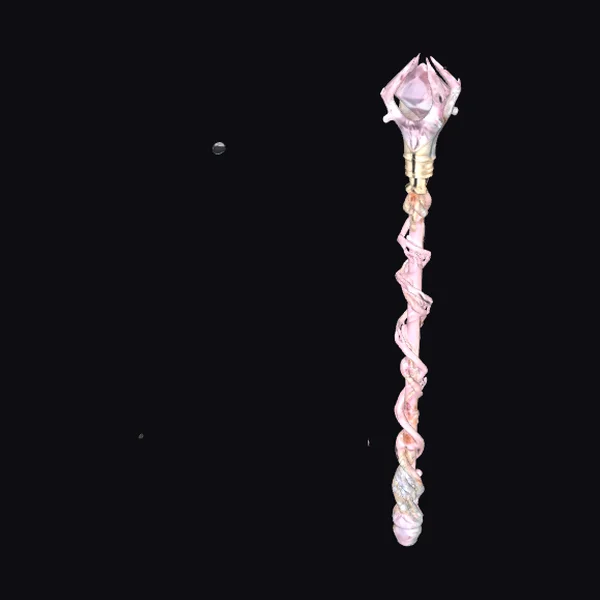 Wooden Wizard Staff Gemstone