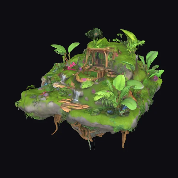 Floating Garden Island Oasis