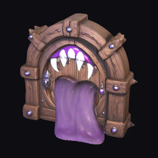 Wooden Door with Teeth
