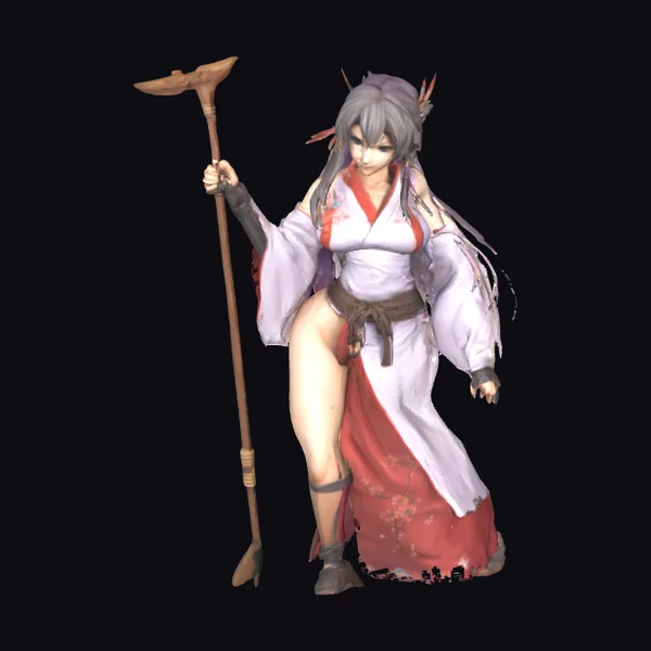 Anime Girl with Staff