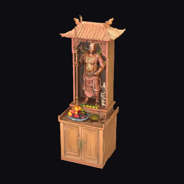 Asian Shrine Statue Cabinet